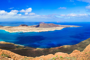 Aerial view of Lanzarote, car hire from easyCar