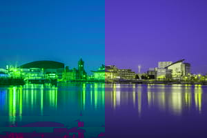 Coastal Cardiff, as seen using car rental by easyCar