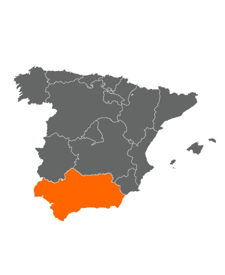 Map of Spain, car hire by easyCar