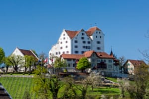 View of Schloss Wildegg visited using car hire from easyCar
